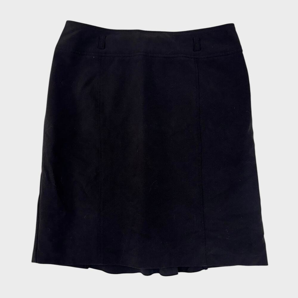 Dressbarn Womens Size 12 Lined Black Skirt Polyester Rayon Spandex Blend